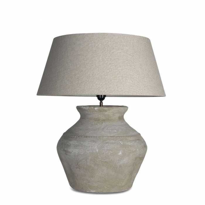 Keramiklampe Todino inklusive Leinenschirm